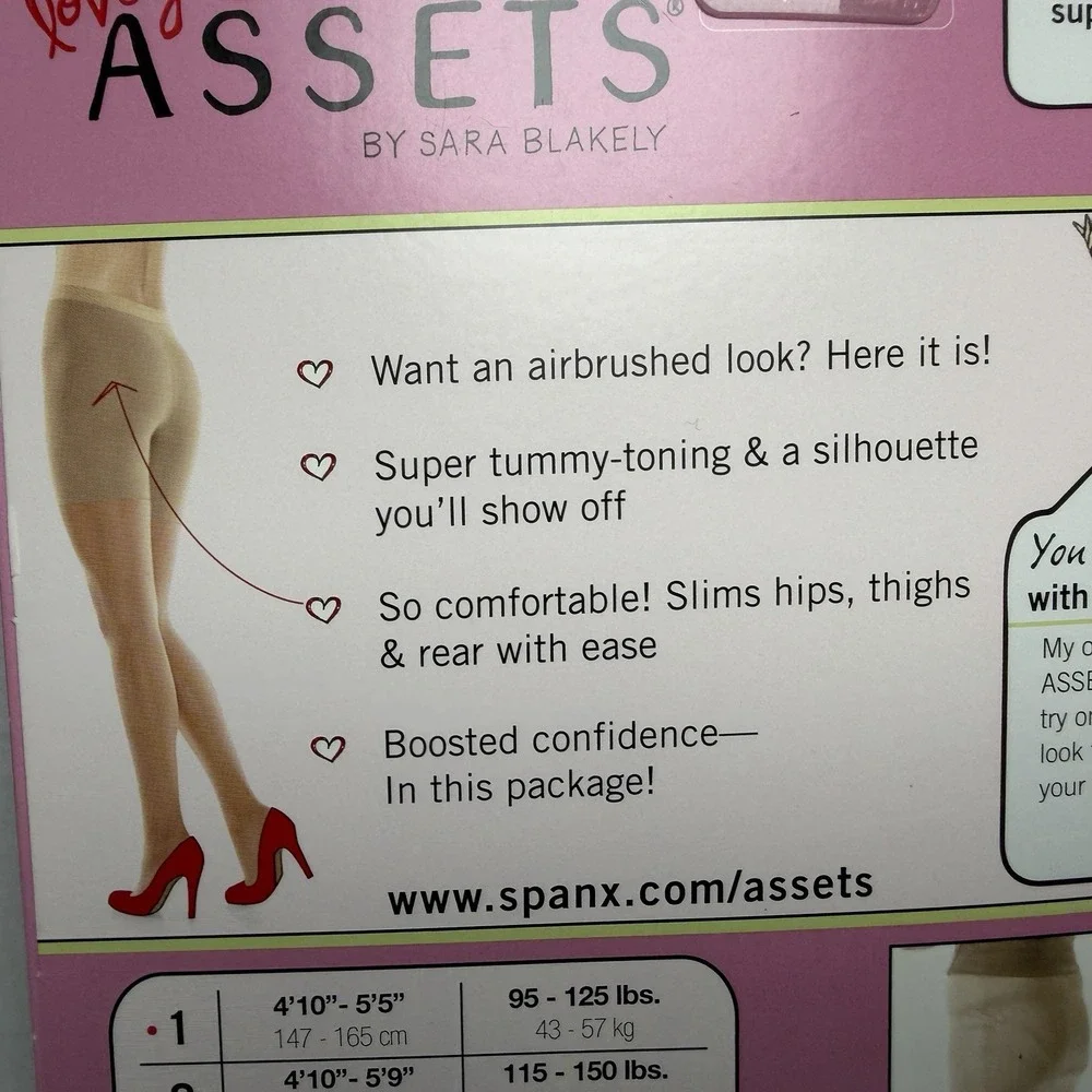 ASSETS by Spanx Shaping Sheers Full Length Pantyhose‎ Black Womens Size 3 NEW